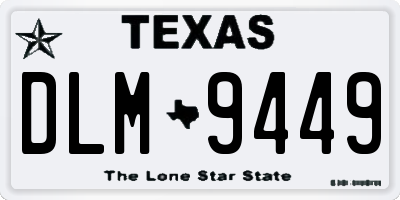 TX license plate DLM9449