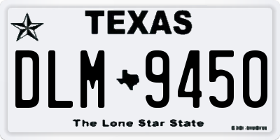 TX license plate DLM9450