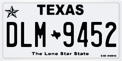 TX license plate DLM9452