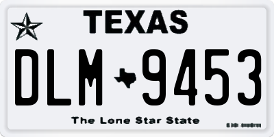 TX license plate DLM9453
