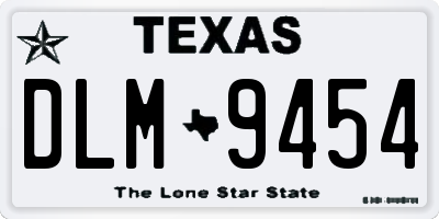 TX license plate DLM9454