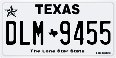 TX license plate DLM9455