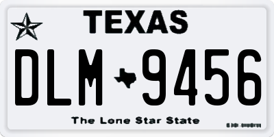 TX license plate DLM9456
