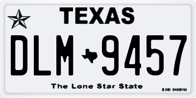TX license plate DLM9457