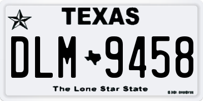 TX license plate DLM9458