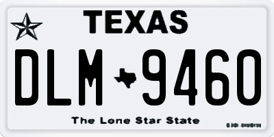 TX license plate DLM9460