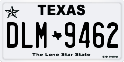TX license plate DLM9462