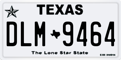 TX license plate DLM9464