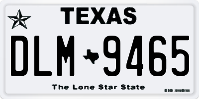 TX license plate DLM9465