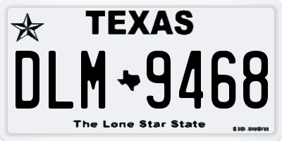 TX license plate DLM9468