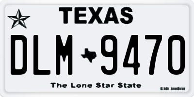 TX license plate DLM9470