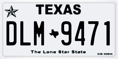 TX license plate DLM9471
