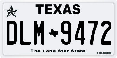TX license plate DLM9472