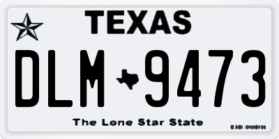 TX license plate DLM9473
