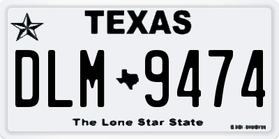 TX license plate DLM9474