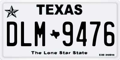 TX license plate DLM9476