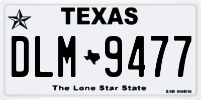 TX license plate DLM9477