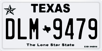 TX license plate DLM9479