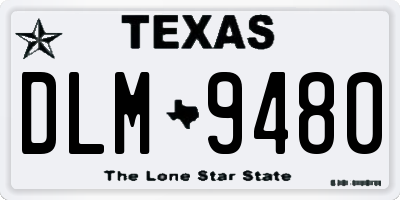 TX license plate DLM9480