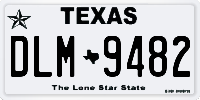 TX license plate DLM9482