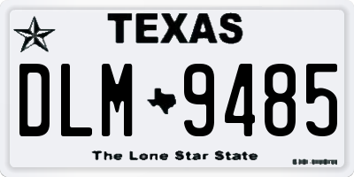 TX license plate DLM9485