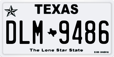 TX license plate DLM9486