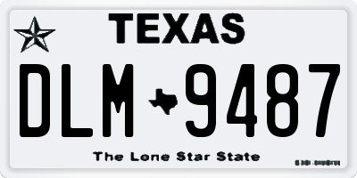 TX license plate DLM9487
