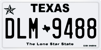 TX license plate DLM9488