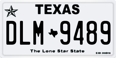 TX license plate DLM9489