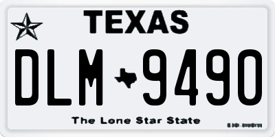 TX license plate DLM9490