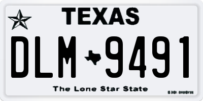 TX license plate DLM9491