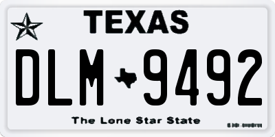 TX license plate DLM9492
