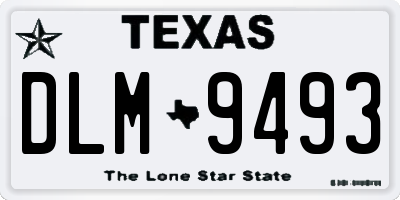 TX license plate DLM9493