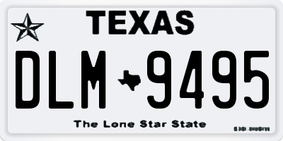 TX license plate DLM9495