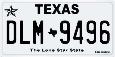 TX license plate DLM9496