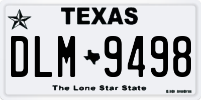 TX license plate DLM9498