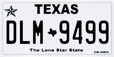 TX license plate DLM9499