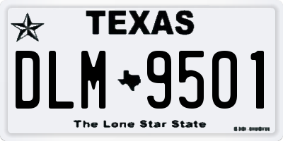 TX license plate DLM9501