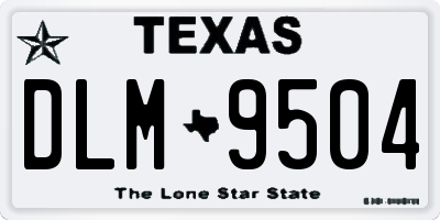 TX license plate DLM9504