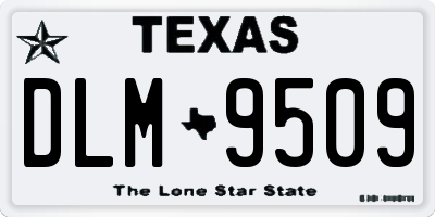 TX license plate DLM9509