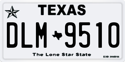 TX license plate DLM9510