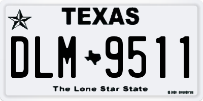 TX license plate DLM9511