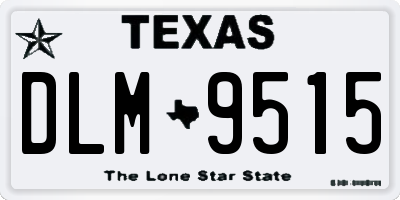 TX license plate DLM9515