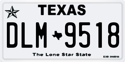 TX license plate DLM9518