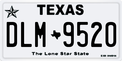 TX license plate DLM9520