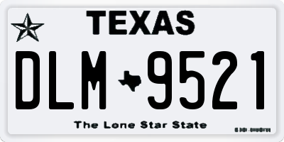 TX license plate DLM9521