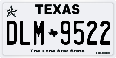 TX license plate DLM9522