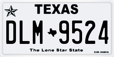 TX license plate DLM9524