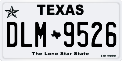 TX license plate DLM9526