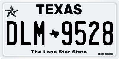 TX license plate DLM9528